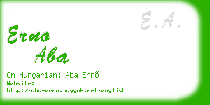 erno aba business card
